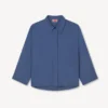 3/4 Sleeves Shirt in Poplin Cotton