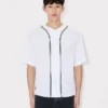 Boke Flower 2.0′ Baseball Short Sleeve Shirt in Cotton Poplin