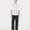 Boke Flower 2.0′ Baseball Short Sleeve Shirt in Cotton Poplin