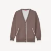 Boke Flower 2.0′ Embroidered Cardigan in Cotton and Wool