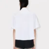 Boke Flower 2.0′ Embroidered Short Slevee Shirt in Cotton Poplin