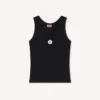 Boke Flower 2.0′ Embroidered Tank Top in Mixed Viscose