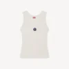 Boke Flower 2.0′ Embroidered Tank Top in Mixed Viscose