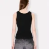 Boke Flower 2.0′ Embroidered Tank Top in Mixed Viscose