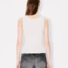 Boke Flower 2.0′ Embroidered Tank Top in Mixed Viscose