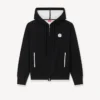 Boke Flower 2.0′ Embroidered Zip-Up Hoodie in Cotton and Wool