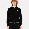 Boke Flower 2.0′ Embroidered Zip-Up Hoodie in Cotton and Wool