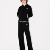 Boke Flower 2.0′ Embroidered Zip-Up Hoodie in Cotton and Wool