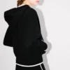 Boke Flower 2.0′ Embroidered Zip-Up Hoodie in Cotton and Wool
