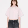 Boke Flower 2.0′ Short Dropped Shoulders Shirt in Cotton Poplin