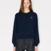 Boke Flower’ Embroidered Cardigan in Merino Wool