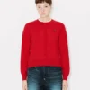 Boke Flower’ Embroidered Cardigan in Merino Wool