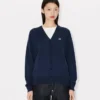 Boke Flower’ Embroidered Cardigan in Merino Wool