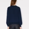 Boke Flower’ Embroidered Cardigan in Merino Wool