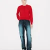 Boke Flower’ Embroidered Cardigan in Merino Wool