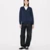 Boke Flower’ Embroidered Cardigan in Merino Wool