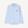 Boke Flower’ Embroidered Casual Shirt in Cotton Oxford