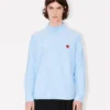 Boke Flower’ Embroidered Casual Shirt in Cotton Oxford