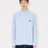 Boke Flower’ Embroidered Casual Shirt in Cotton Oxford