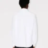 Boke Flower’ Embroidered Casual Shirt in Cotton Oxford