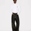 Boke Flower’ Embroidered Casual Shirt in Cotton Oxford