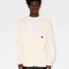 Boke Flower’ Embroidered Knit Cardigan in Cotton Wool