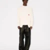 Boke Flower’ Embroidered Knit Cardigan in Cotton Wool