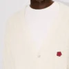 Boke Flower’ Embroidered Knit Cardigan in Cotton Wool