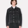 Boke Flower’ Embroidered Trucker Jacket in Japanese Denim
