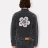 Boke Flower’ Embroidered Trucker Jacket in Japanese Denim
