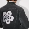 Boke Flower’ Embroidered Trucker Jacket in Japanese Denim