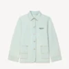 Boke Flower’ Embroidered Workwear Jacket in Japanese Denim