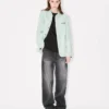 Boke Flower’ Embroidered Workwear Jacket in Japanese Denim