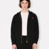 Boke Flower’ Embroidered Zipped Hoodie in Cotton
