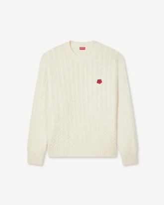 Boke Flower’ Knit Jumper in Cotton Wool