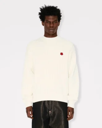 Boke Flower’ Knit Jumper in Cotton Wool