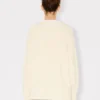 Boke Flower’ Loose Knit Cardigan in Cotton and Wool