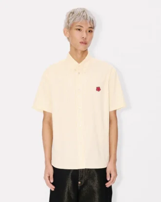 Boke Flower’ Short Sleeve Shirt in Cotton Seersucker