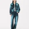 Boke Flower’ Trucker Jacket in Japanese Denim