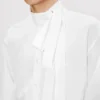 Bow Collar Shirt in Cotton