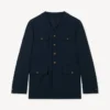 Collarless Military Jacket