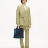 Double Breasted Kimono Tailored Jacket in Virgin Wool