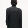 Double Breasted Tailored Kimono Jacket in Virgin Wool