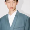 Double Breasted Tailored Kimono Jacket in Virgin Wool