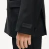 Double Breasted Tailored Kimono Jacket in Virgin Wool