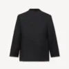 Double Breasted Tailored Kimono Jacket in Virgin Wool