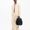 Elasticated Pants in Herringbone Cotton
