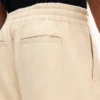 Elasticated Pants in Herringbone Cotton
