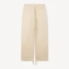 Elasticated Pants in Herringbone Cotton