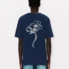 Kenzo Archive Rose’ Embroidered Outlined T-Shirt in Cotton
